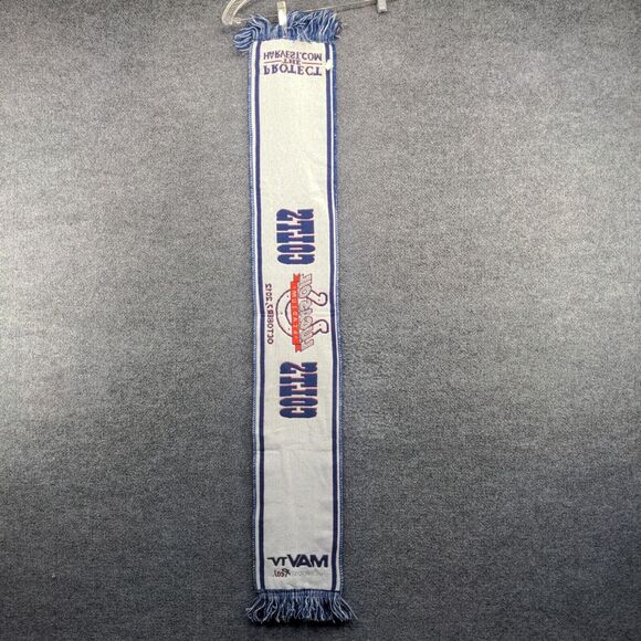 NFL Indianapolis Colts Men's Scarf Blue White Size 7x46 Fringe Knit Logo - Picture 5 of 7